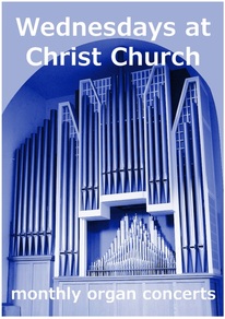 Wednesdays at Christ Church, organ concerts, 12.30, lunchtime, Leatherhead,