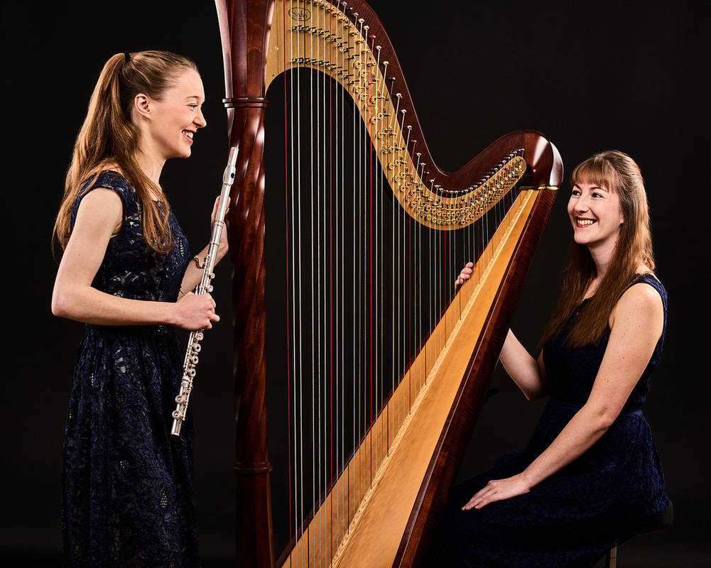 Aurora Duo, Emma Halnan, flute, Heather Wrighton, harp,