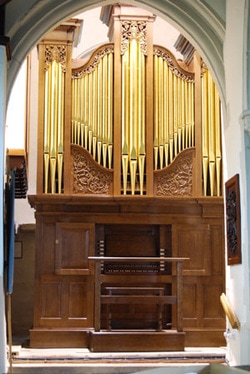 1766 Thomas Parker Organ, restored by Goetze & Gwynn, Leatherhead Parish Church, Surrey, England, KT22 8BD