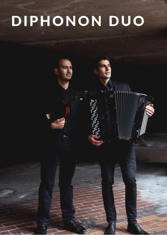 Diphonon Duo, Michael Iskas, viola, Iñigo Mikeleiz Berrade, accordion,