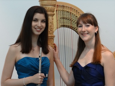 Acacia Duo, Samantha Pearce, flute, flutist, flautist, Heather Wrighton, harp, harpist