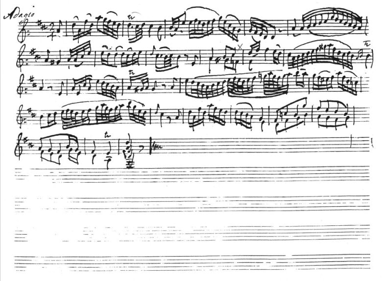CF Abel, Adagio in D major, WK 187, from Drexel manuscript 5871