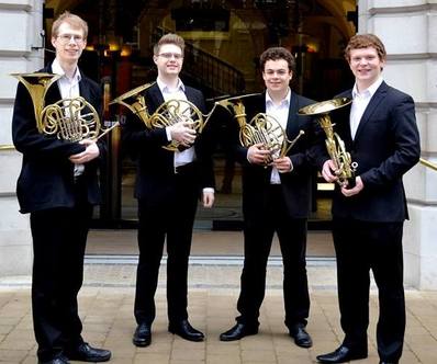 Capital Horns, quartet, Royal Academy of Music, Josh Bartram, Timothy Doyle, Elliott Howley, Stephen Payne