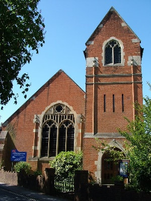 Leatherhead Methodist Church, Church Road, Leatherhead, KT22 8AY, exterior, tower,