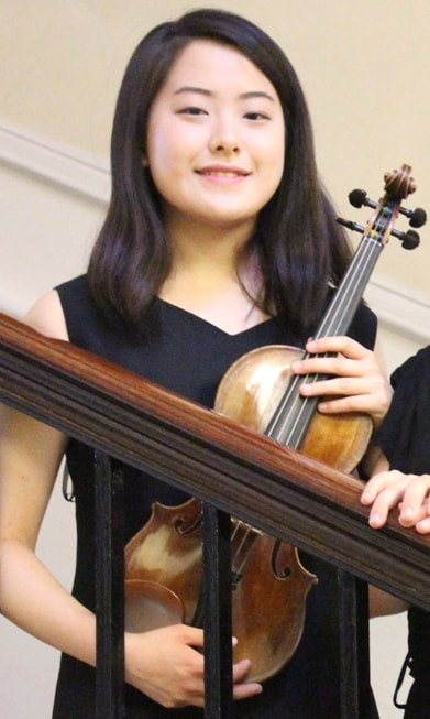 Naori Takahashi, violin, of Trio Pantoum,