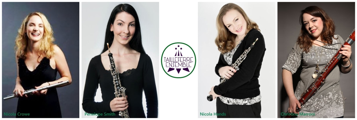 Tailleferre Ensemble, Nicola Crowe, flute, Penelope Smith, oboe, Nicola Hands, oboe, Christina Marroni, bassoon,
